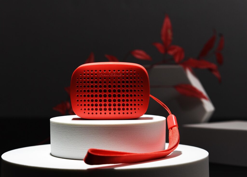 speaker, sound, smart device, tmall elf, electronic equipment, red speaker, device, technology